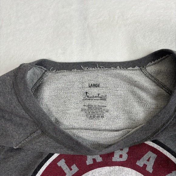 Pressbox Alabama Tigers Grey Long Sleeve Fleece Boat Sweatshirt Women's Large - Picture 3 of 8